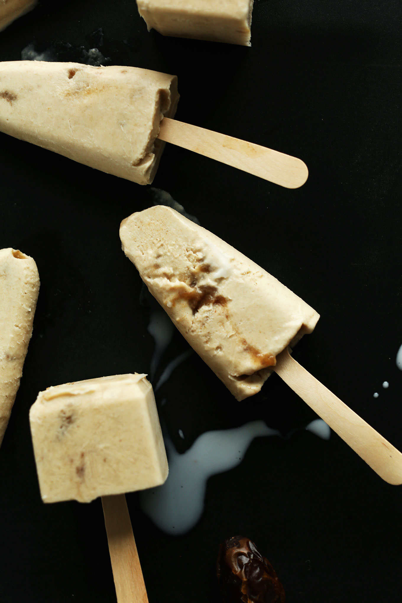 Creamy vegan homemade Dulce De Leche Pops for dessert