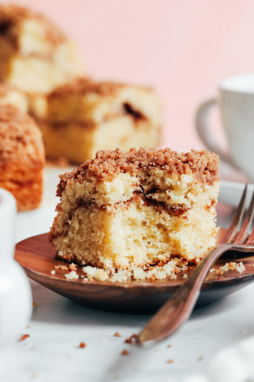 Slice of gluten-free coffee cafe on a plate