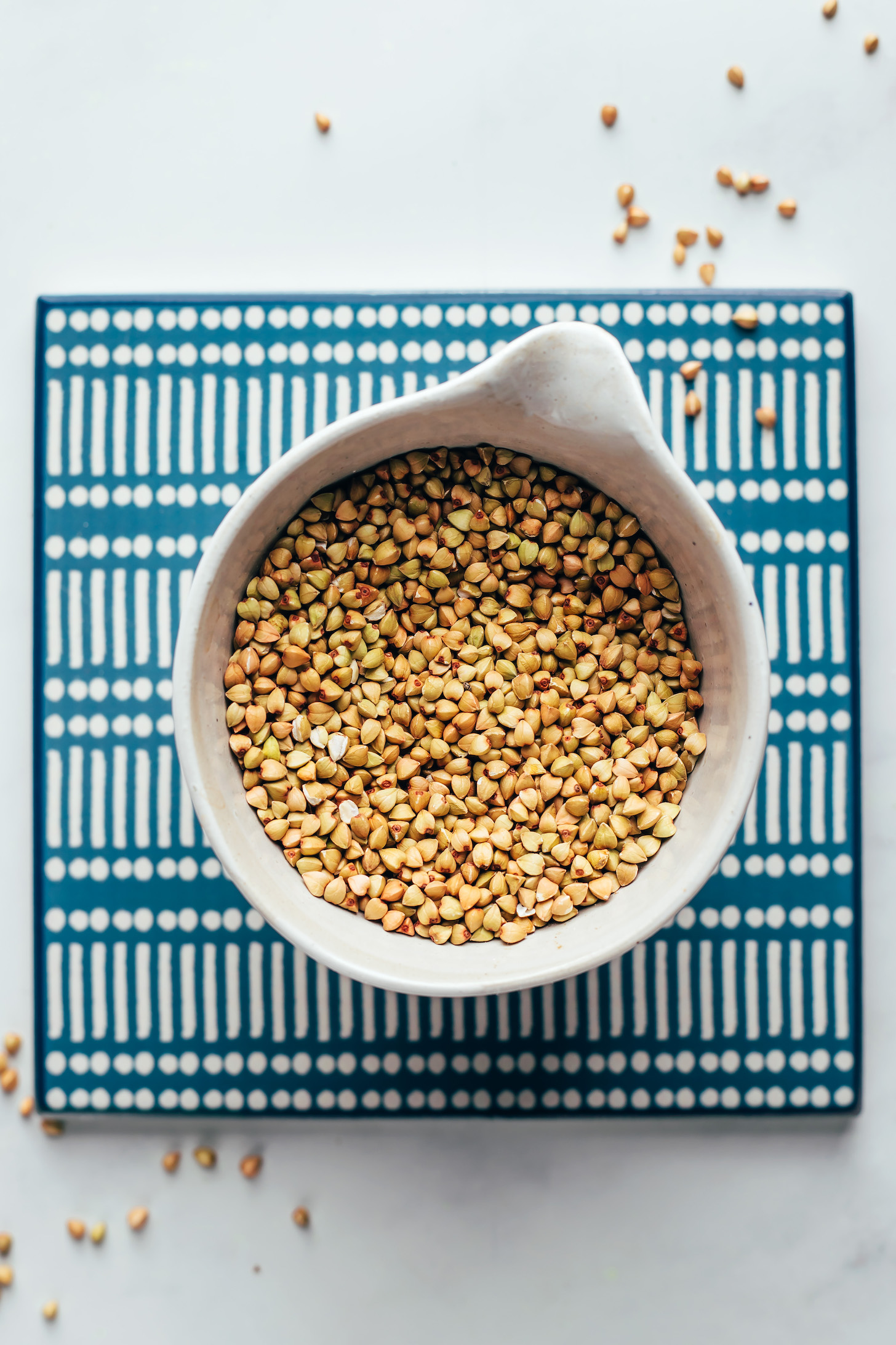 Raw buckwheat groats in a bowl