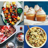 Veggie skewers, desserts, sides, and burgers for our round-up of best fourth of July recipes